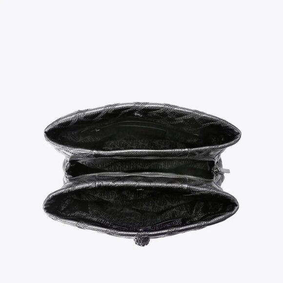 Kurt Geiger London - Kensington Gunmetal Leather Tote Bag - Metallic Silver Grey - Picture 5 of 5